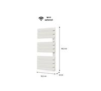 DX 951105 - Sèche-Serviette électrique sec à barres plates 500W - 52.1*95.5*12 cm- 6 Modes de fonctionnement - Blanc