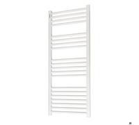 Sèche-serviette eau chaude tubes ronds droits Florence Tonon Evolution - Blanc - 593 W