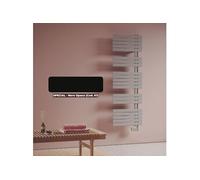 Sèche-serviette électrique connecté SOUL S 500W noir opaque collecteurs à gauche 118x55cm acier
