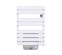 Sèche-Serviette Electrique Mural Omiros Plat Avec Soufflerie Sannover 1300 W Blanc Blanc