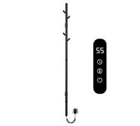 Seche Serviette Electrique, Porte-serviettes électrique à tige unique, Serviette Murale Intelligent à Température Constante, Chauffe-serviettes,Sèche Serviettes Électrique,économie d'énergie-Black