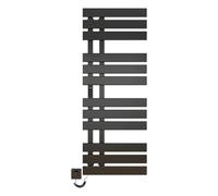 Seche Serviette Electrique, Seche Serviette Noir WiFi, 500×1300mm, 450W, Porte-serviettes électrique, pour Alexa et Google Home et APP, Radiateur Salle de Bain, Économie d'énergie -WiFi Black Left