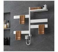 Seche Serviette Electrique Soufflant, Sèche Serviette Rotatif à 180 avec écran LED/Minuterie/Température Ajustable, Sèche-Serviettes avec Température Constante,White