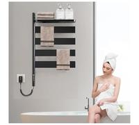 Seche Serviette Electrique Soufflant, Sèche-Serviettes Rotatif à 180 avec écran LED/Minuterie/Température Ajustable, Chauffe Serviette Salle De Bain avec Température Constante,Black
