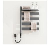 Seche Serviette Electrique Soufflant, Sèche-Serviettes Rotatif à 180 avec écran LED/Minuterie/Température Ajustable, Chauffe Serviette Salle De Bain avec Température Constante,Gray