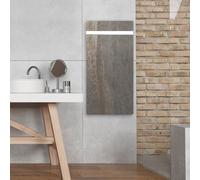 Sèche-serviettes à inertie TACTILO Vertical Terre Lunaire 1000W - Valderoma TL10BLA