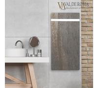 Sèche-serviettes à inertie TACTILO Vertical Terre Lunaire 1300W - Valderoma TL13BLA