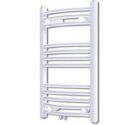 vidaXL Sèche-serviettes chauffage central incurvé 500x764 mm + connecteurs 140849