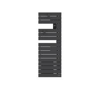Sèche-serviettes connecté Nefertiti Etroit 600W Anthracite mât gauche