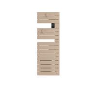 Sèche-serviettes connecté Nefertiti étroit 600W Beige 155 x 45 cm Fluide thermo-conducteur mât à gauche