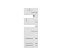 Sèche-serviettes connecté Nefertiti étroit mât gauche 500W Blanc H127xL45cm