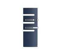 Sèche-serviettes connecté Serenis Premium mât à droite 750W + soufflerie 1000W bleu profond - - 850671