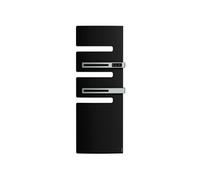 Sèche-serviettes connecté Serenis Premium mât à droite 750W + soufflerie 1000W noir - - 850661