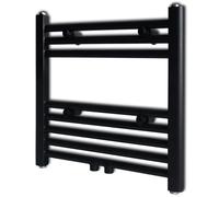 Sèche-serviettes eau chaude à rails droits Noirs de 480 x 480 mm