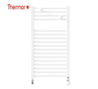 Sèche-serviettes eau chaude étroit raccordement central 314W RIVA 4 blanc brillant - THERMOR 471610