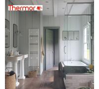 Sèche-serviettes eau chaude raccordement sur les collecteurs 487W RIVA 4 blanc brillant - THERMOR 471602