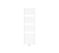 Sèche-serviettes eau chaude Riva 4 924W raccordement central blanc brillant - - 471609