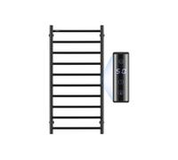 VEVOR Sèche-serviettes électrique 10 barres – IPX5, température réglable, minuterie et LED, noir
