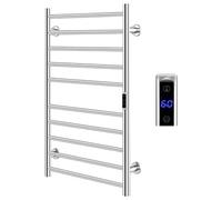 Sèche-Serviettes Electrique 120W LCD 30-60°C avec 10 Barres en Acier Inoxydable