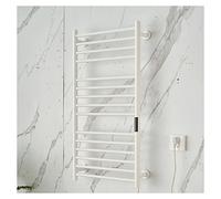 Sèche-Serviettes électrique 15 Barres en Acier Inoxydable avec minuterie, Fixation Murale et raccordement Direct (sur Secteur ou Filaire), idéal pour la Salle de Bain, Finition NOI