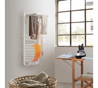 Sèche-serviettes électrique à inertie fluide Deltacalor Stendino 500W + soufflerie 1000W blanc
