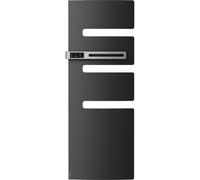 Sèche-serviettes électrique Anthracite ATLANTIC 1750W (750W+1000W) Mât à gauche SERENIS soufflant