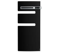 Sèche-serviettes électrique ATLANTIC 1500W Noir (500W+1000W) Mât à gauche SERENIS soufflant