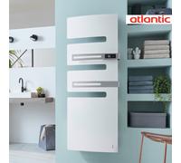 Sèche-serviettes SERENIS PREMIUM connecté soufflant mat à droite 750 + 1000W blanc carat - ATLANTIC - 850659