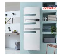 Sèche-serviettes électrique ATLANTIC 1750W (750W+1000W) Mât à droite SERENIS Premium soufflant