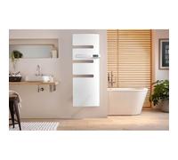 Sèche-serviettes électrique ATLANTIC 500W Mât à droite SERENIS Blanc Brillant