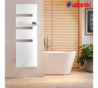 Sèche-serviettes électrique ATLANTIC 750W Mât à droite SERENIS Blanc brillant