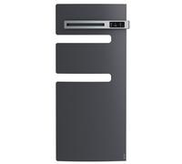 Sèche-serviettes électrique ATLANTIC Anthracite 1500W (500W+1000W) Mât à droite SERENIS soufflant