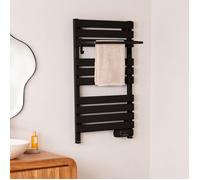 Sèche-serviettes électrique - WARM TOWEL - 500W - Mural ou au sol - Minuterie 8h - Écran LCD