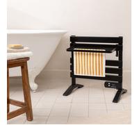 CREATE / Warm Towel Mini/Porte-Serviettes électrique sur Pied ou Mural Noir avec Pieds et étagère / 58,4x41x55,8cm / Faible consommation, sèche-Serviettes, Silencieux, Ultra-Fin, 150 W