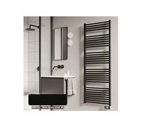 Sèche-serviettes électrique FLECHE 500W Noir opaque Acier H166cm L40cm