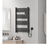 Sèche-serviettes électrique Follo 96 x 54 cm 500W noir