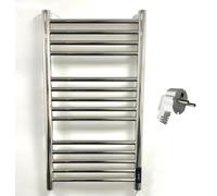 Sèche-Serviettes électrique Greened House Fossano, H 720 mm, L 400 mm, Acier Inoxydable Poli Miroir