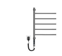 Sèche-serviettes Électrique Intelligent For Salle De Bain, Minuterie, Rotatif, Contrôle Tactile, Température Réglable, Support De Séchage Mural(Gray,220V 50hz EU Plug)