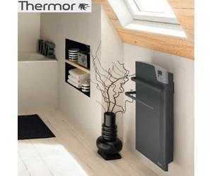 Sèche-serviettes électrique MAJORQUE soufflant compact gris ardoise 1400W - Thermor 493124