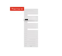 Sèche-serviettes électrique soufflant Allure 4 1500W mât à droite blanc brillant intégral - Thermor 483339