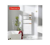 Sèche-serviettes électrique soufflant Allure 4 étroit 1500W mât à droite entretoise chêne -Thermor 483375