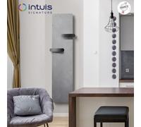 Sèche-serviettes électrique Vertical CAMPA NATURAY HUG Nativ 1000W Brut de lave - INTUIS SIGNATURE K160723