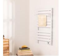 Sèche-serviettes électrique - WARM TOWEL - 500W - Mural ou au sol - Minuterie 8h - Écran LCD