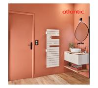 Sèche-serviettes étroit soufflant ATLANTIC - NEFERTITI mat à gauche 1500W (500W+1000W) 850087