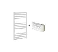 Sèche-Serviettes MAHANA Droit Mixte 598W + kit Elec 500W en acier blanc - - MAH6001238DM