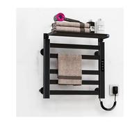 Sèche-Serviettes Mural 5 Barres avec étagère supérieure, Blanc, pour Salle de Bain. Minuterie Tactile Intelligente pour Un séchage Efficace et Un Confort Optimal.