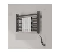 Sèche-Serviettes Mural Chauffant - Sèche-Serviettes écoénergétique en Alliage d'aluminium avec 5 Barres, Petit séchoir à Brancher pour Salle de Bain, Gris - Solution de Chauffage e