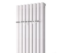 Sèche-serviettes mural en acier inoxydable pour système de chauffage - Gain de place - 40/50/60 cm - Avec 3 crochets - Sans perçage (40 cm)