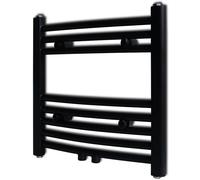 vidaXL Sèche-serviettes porte-serviette 141915 à rails incurvés 500x1160 mm Noirs