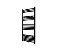 Sèche-serviettes Porte-serviette à rails incurvés Noirs 500x1160 mm 141915